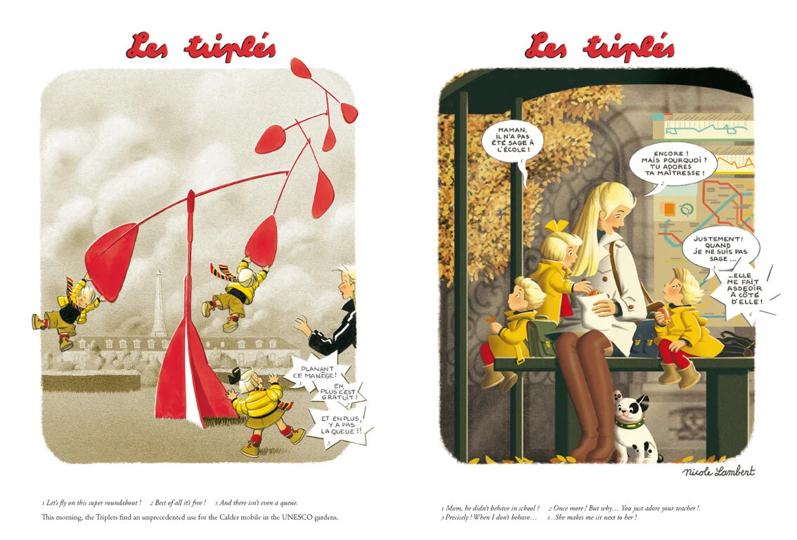 Iconic French children's books, Les Triplés by Nicole Lambert — L